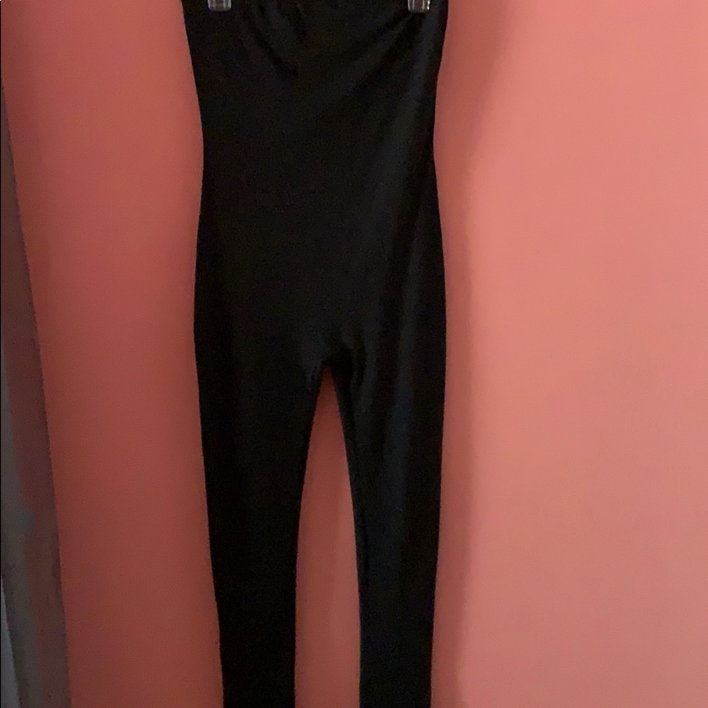 Black strapless body suit jumper